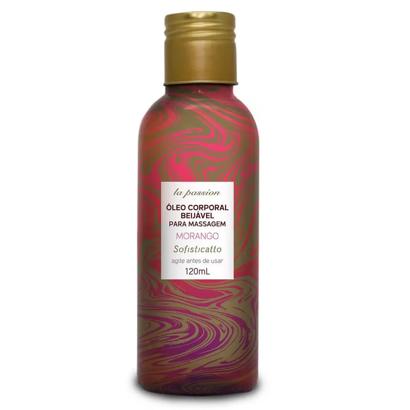 Óleo de Massagem Beijável La Passion Morango – 120ml
