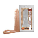 Anel Companheiro com Prótese Realística 16 x 3,8 cm – Vibração, Dupla Penetração e Prazer Sem Limites