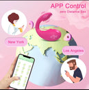 Vibrador de Casal em Formato de Baleia – Duplo Estímulo com Controle à Distância via APP 🔥