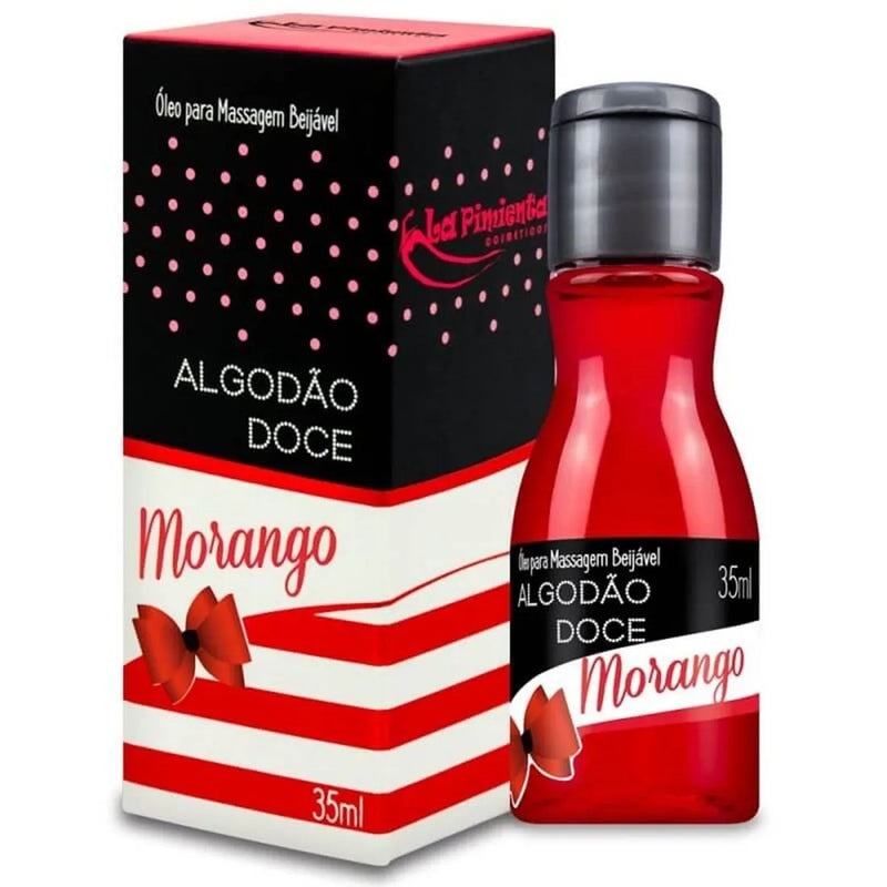 Óleo Beijável Algodão Doce Hot – Sabor Morango | La Pimienta