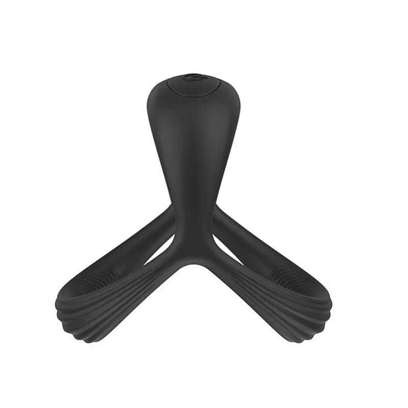 Anel Peniano Duplo com Vibrador – Ereções Mais Fortes, Prazer em Dobro!