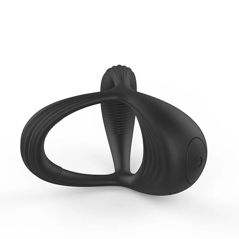 Anel Peniano Duplo com Vibrador – Ereções Mais Fortes, Prazer em Dobro!