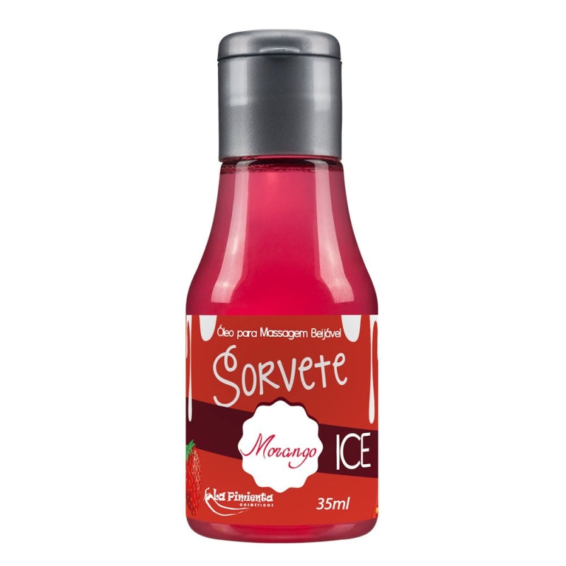 Óleo Beijável Sorvete Morango La Pimienta