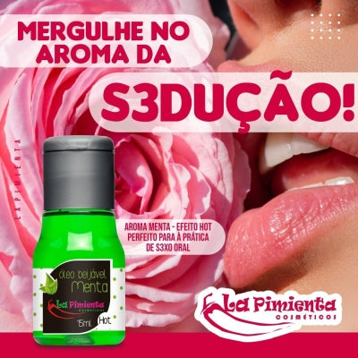 Óleo Beijável com Sensação HOT e Aroma de Menta LA PIMIENTA