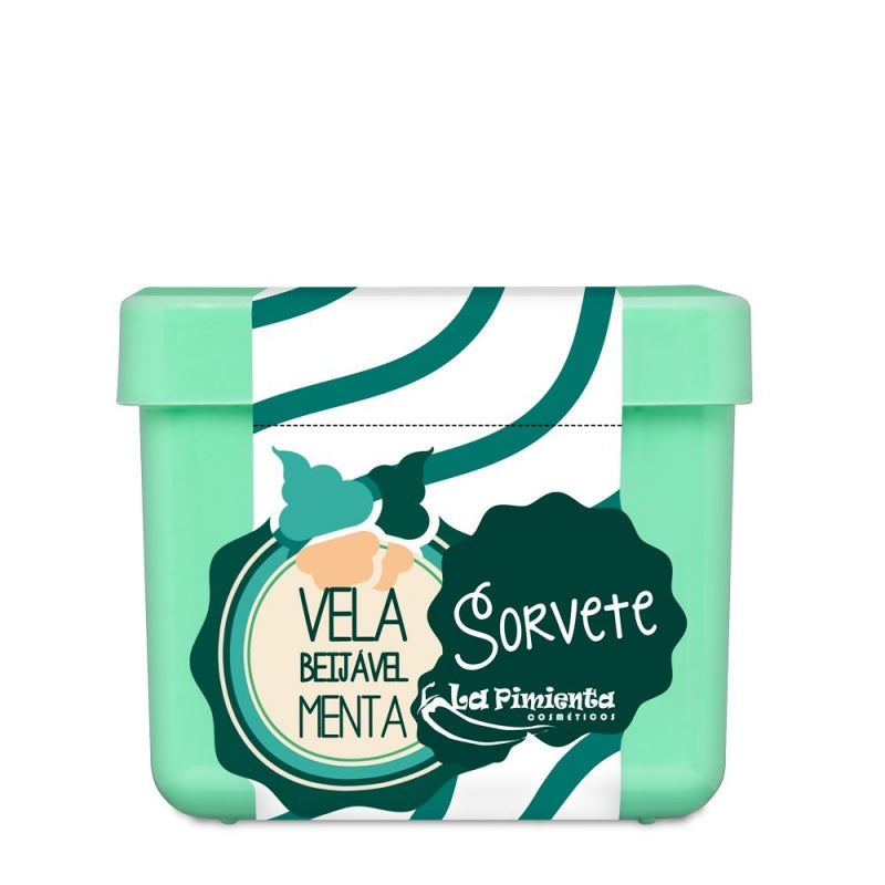 Vela Beijável Sorvete de Menta - Desfrute cada pingo de prazer!