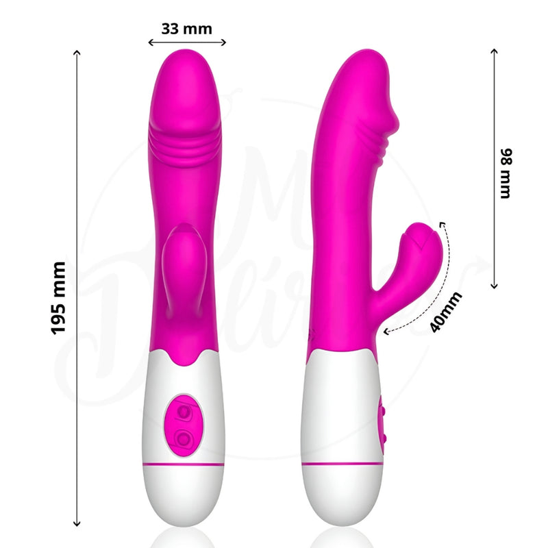 Vibrador Com Estimulador de Clitoris E 10 Modos De Vibração - Female Vibrator