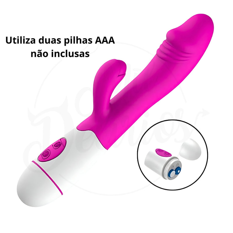 Vibrador Com Estimulador de Clitoris E 10 Modos De Vibração - Female Vibrator