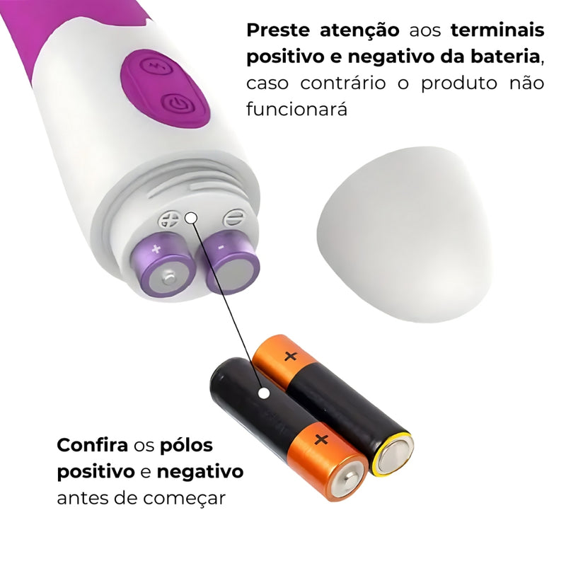 Vibrador Com Estimulador de Clitoris E 10 Modos De Vibração - Female Vibrator