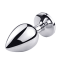 Plug Anal Cônico em Aço com Jóia e Pingente - Tamanho P