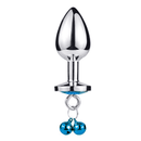 Plug Anal Cônico em Aço com Jóia e Pingente - Tamanho P