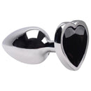 Plug Anal Cônico em Aço com Jóia Coração - Tamanho P